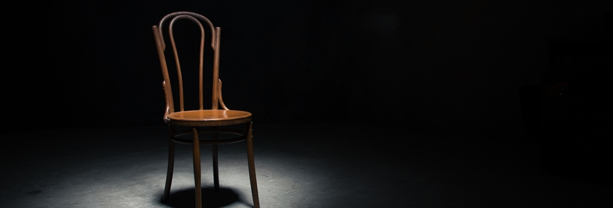 Lonely chair at the empty room